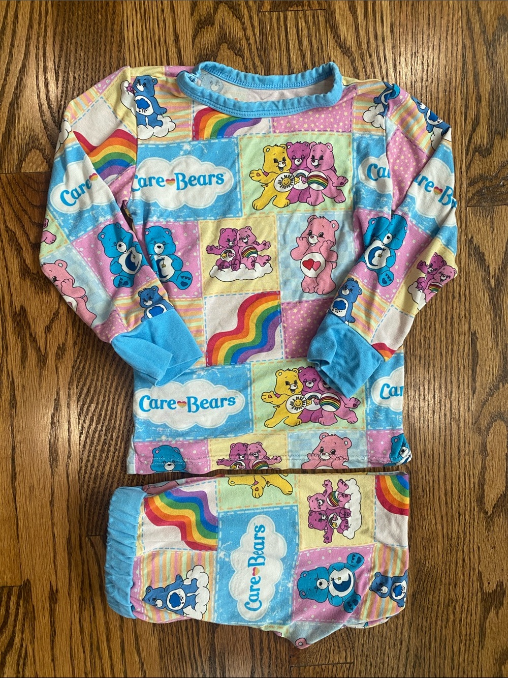 Sweet Southern Bamboo Care Bears two piece pajama set, size 3T. Like new cond.
